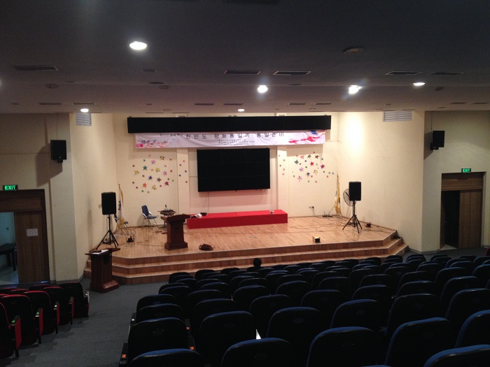 Hải Hưng lắp đặt hệ thống âm thanh hội trường tại trường Hàn Quốc
