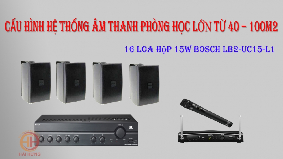 Cấu hình hệ thống âm thanh phòng học lớn từ 40 – 100m2