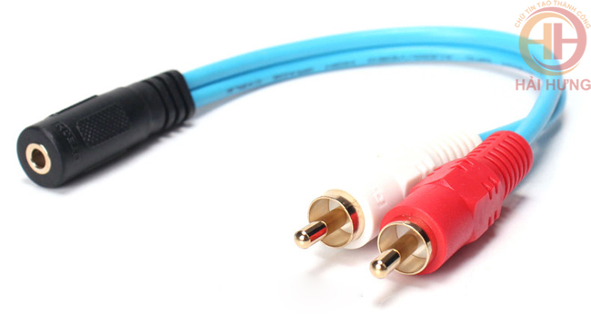 Cáp Audio 3.5mm to 2 RCA dài 0.2m