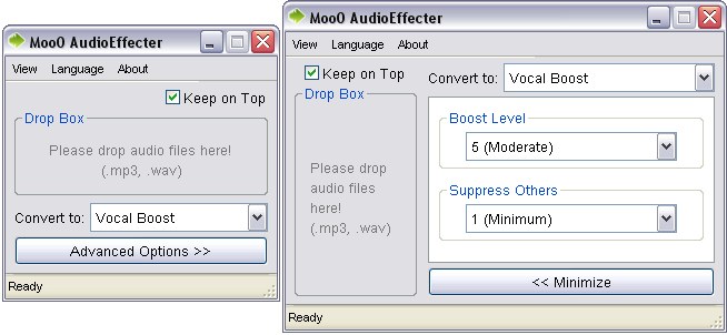 Phần mềm Moo0 Audio Effect - Phần mềm khuếch đại âm thanh