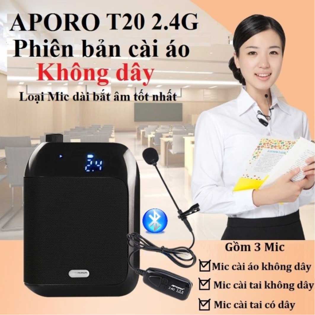 Loa trợ giảng Micro cài áo Aporo T20 2.4G