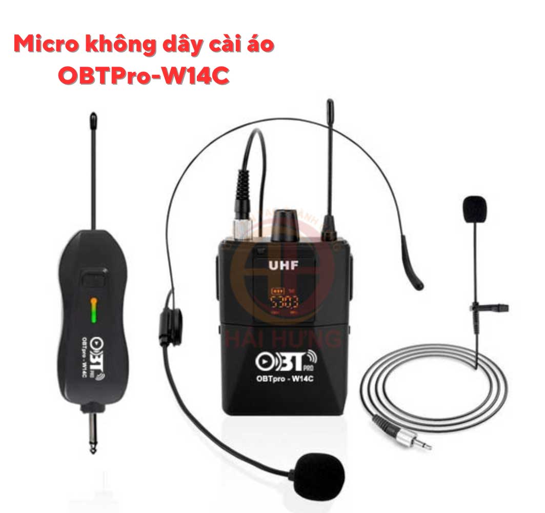 Micro trợ giảng không dây cài áo OBTPro-W14C