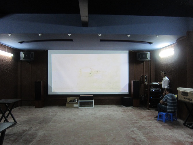 Thi công lắp đặt thiết bị âm thanh karaoke tại cát bà