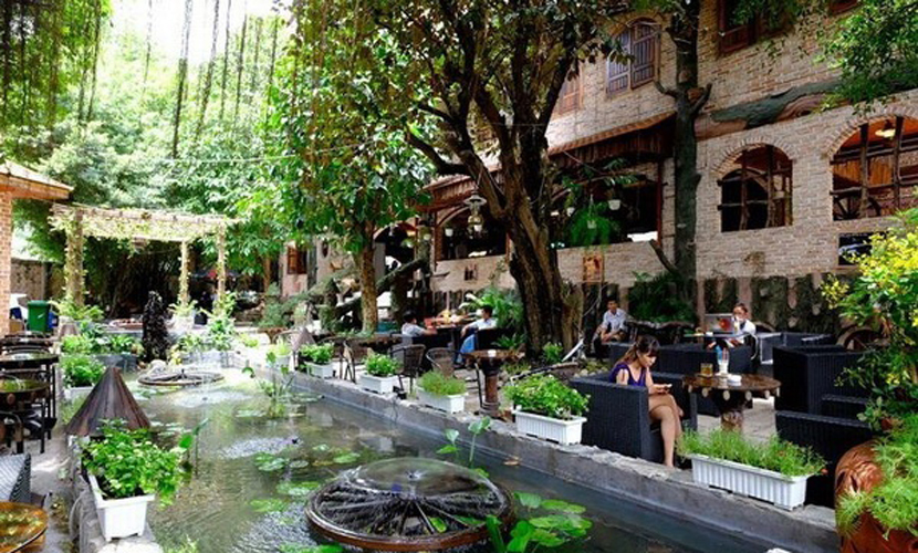 Tư vấn thiết kế và lắp đặt âm thanh sân vườn cho quán Cafe